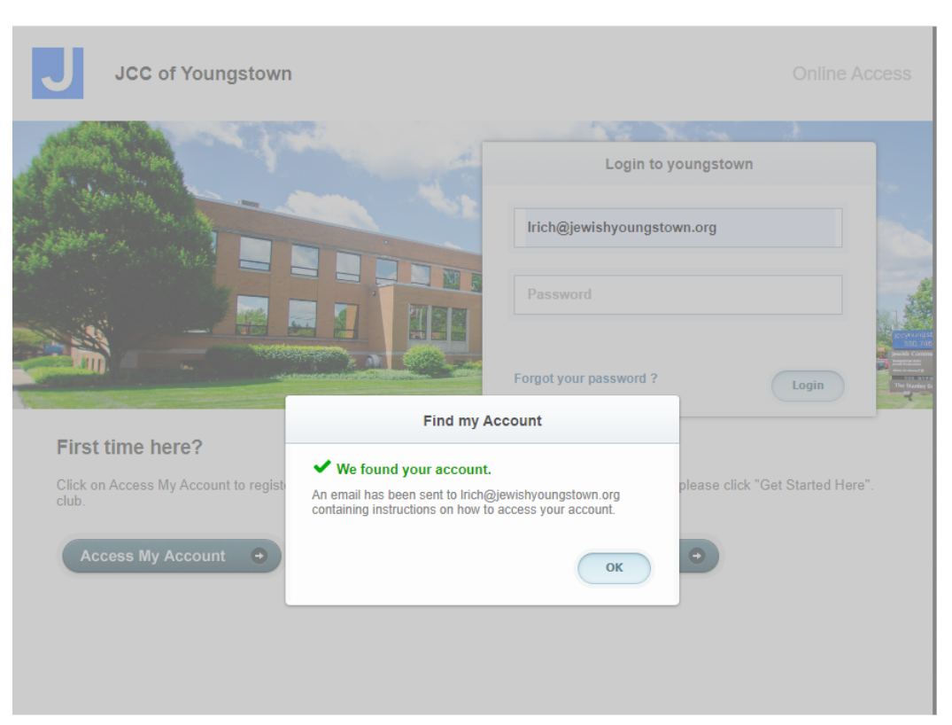 JCC of Youngstown - Club Automation Member Portal Access Guide